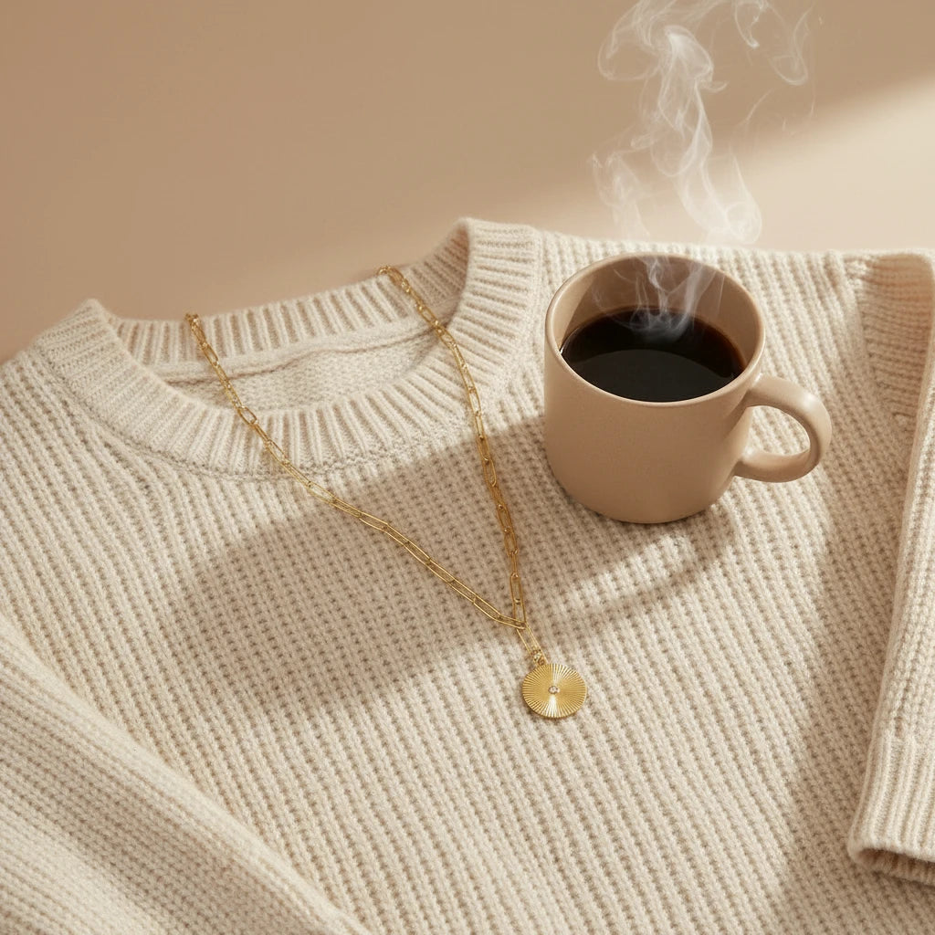 Sunburst Paperclip Necklace