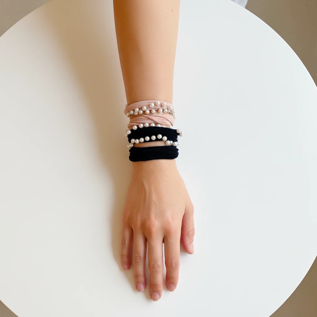 Pearl Hair Tie Set of 4