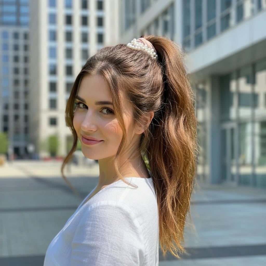 Pearl Hair Tie Set of 4