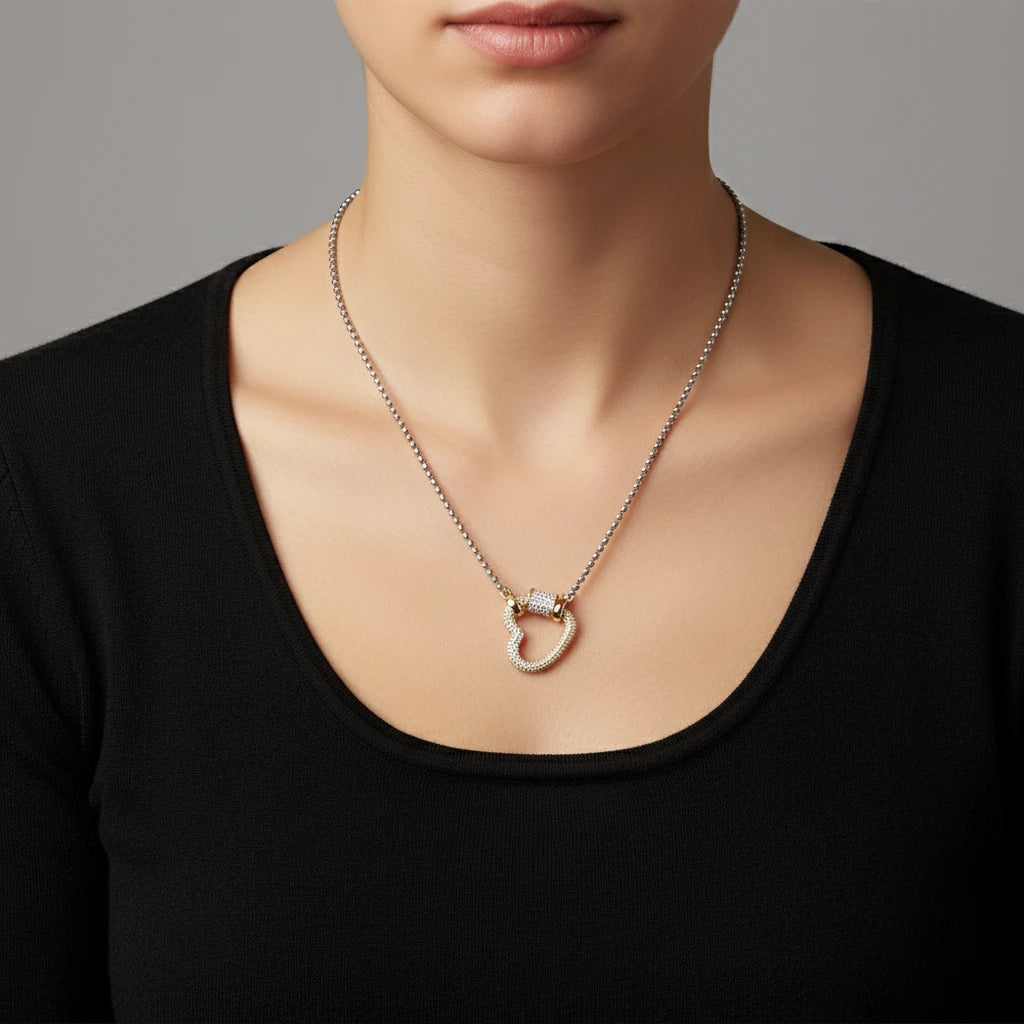 Paved Heart Necklace