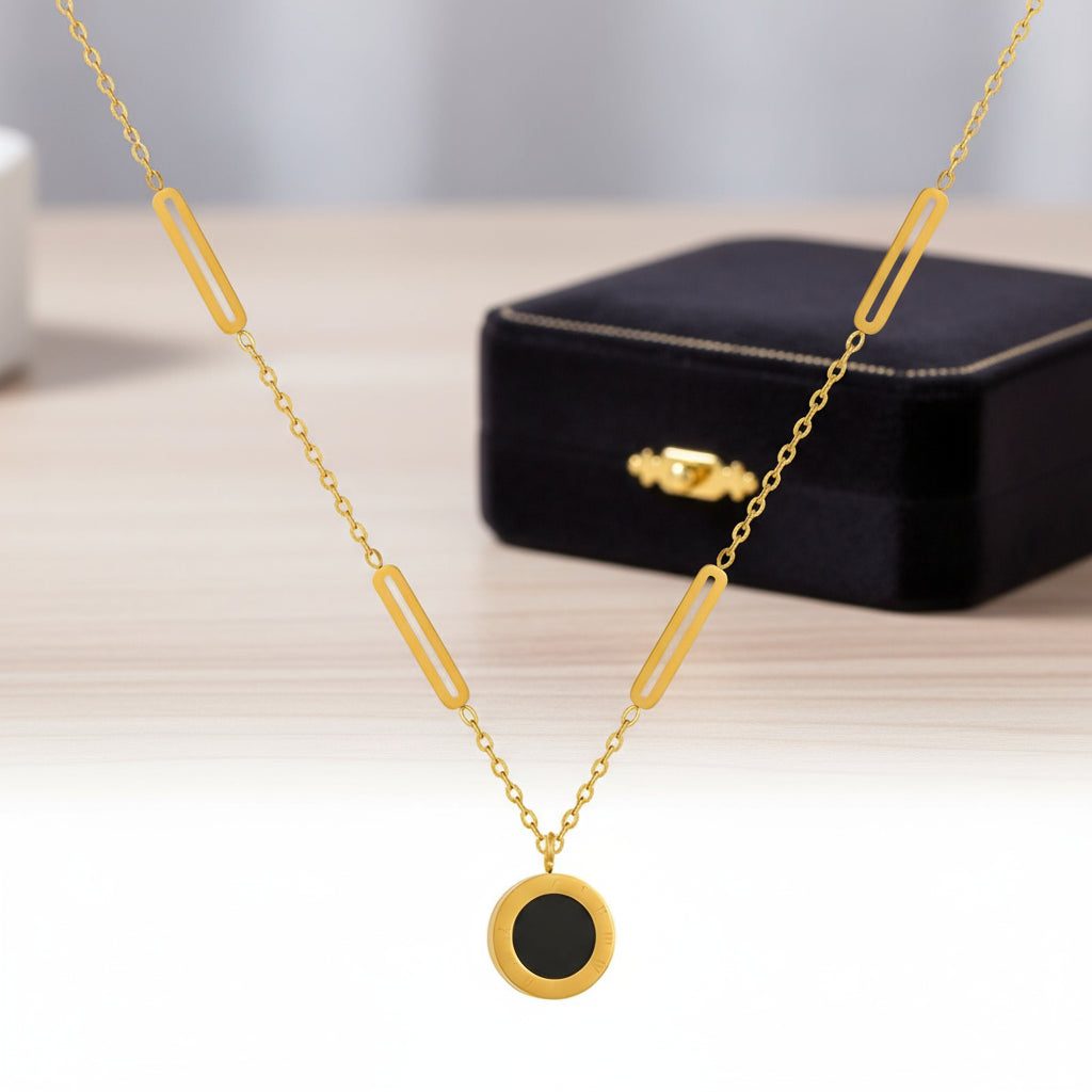 Black Pendant Necklace