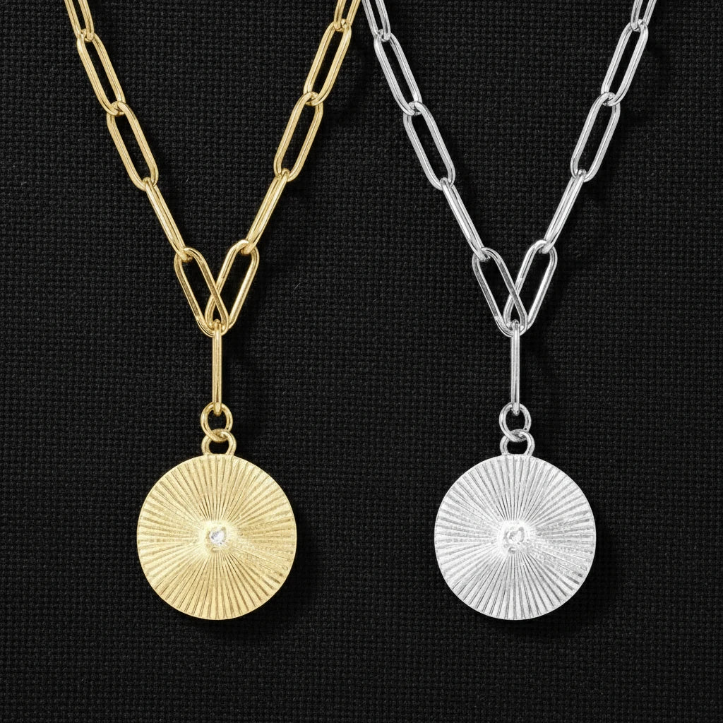 Sunburst Paperclip Necklace