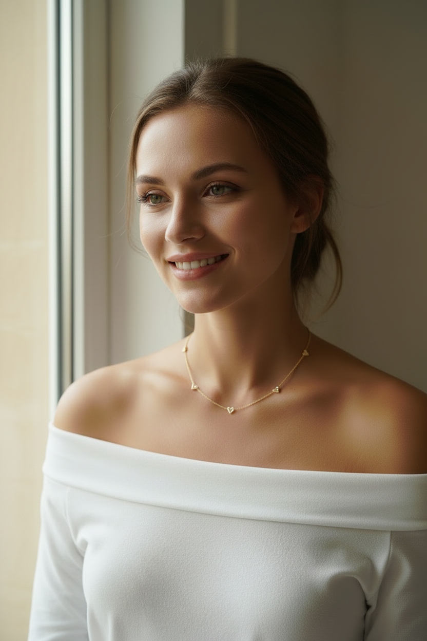 String of Hearts Necklace