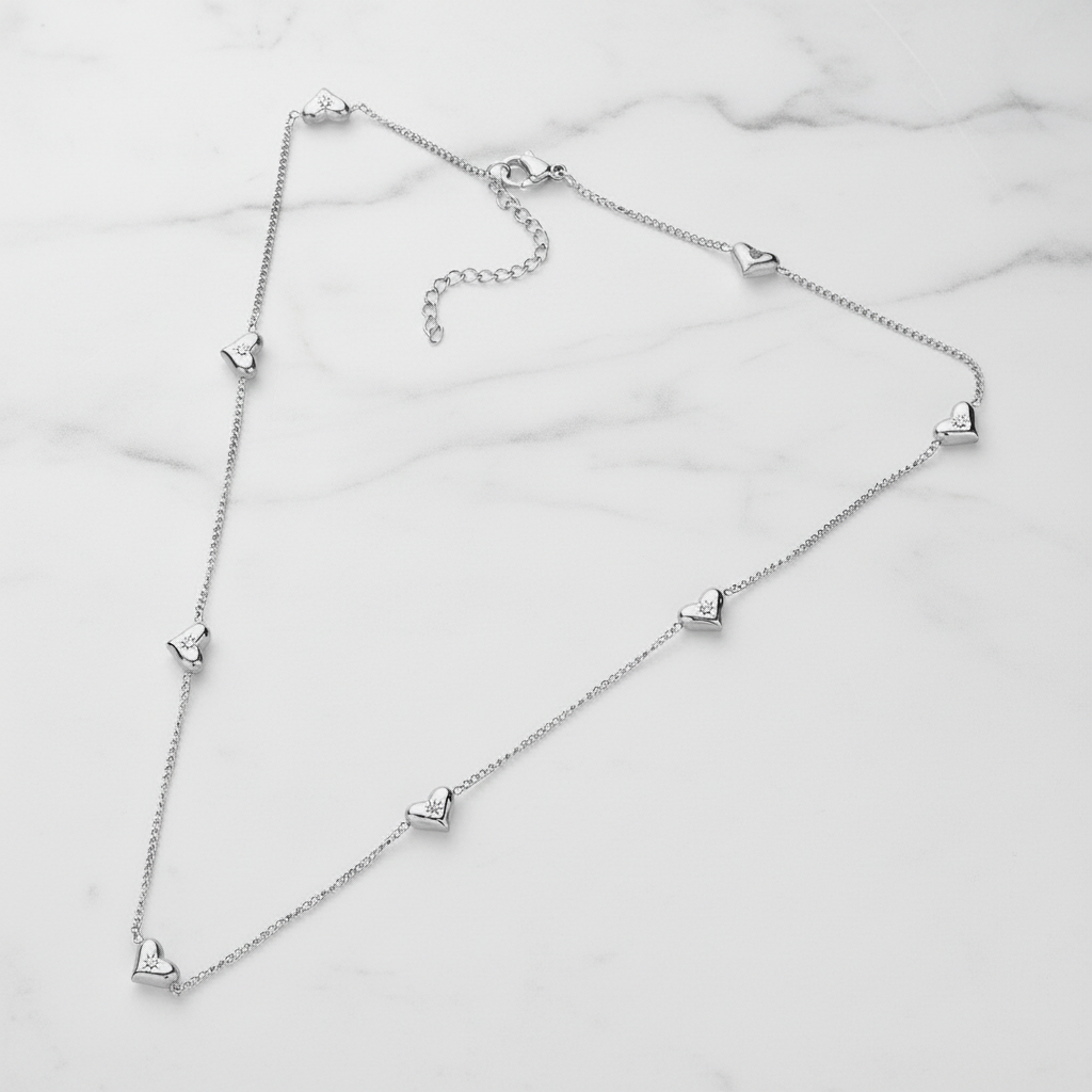 String of Hearts Necklace