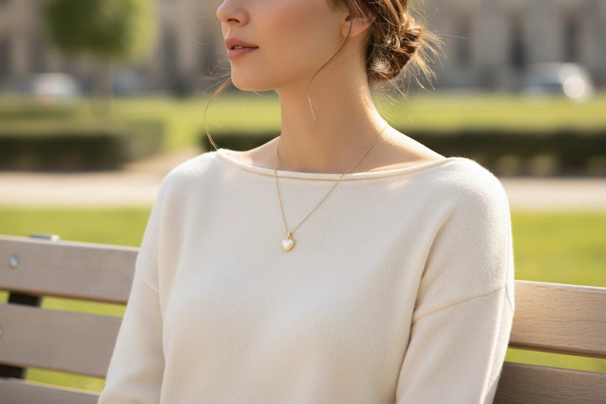 Jill Heart Double Sided Necklace