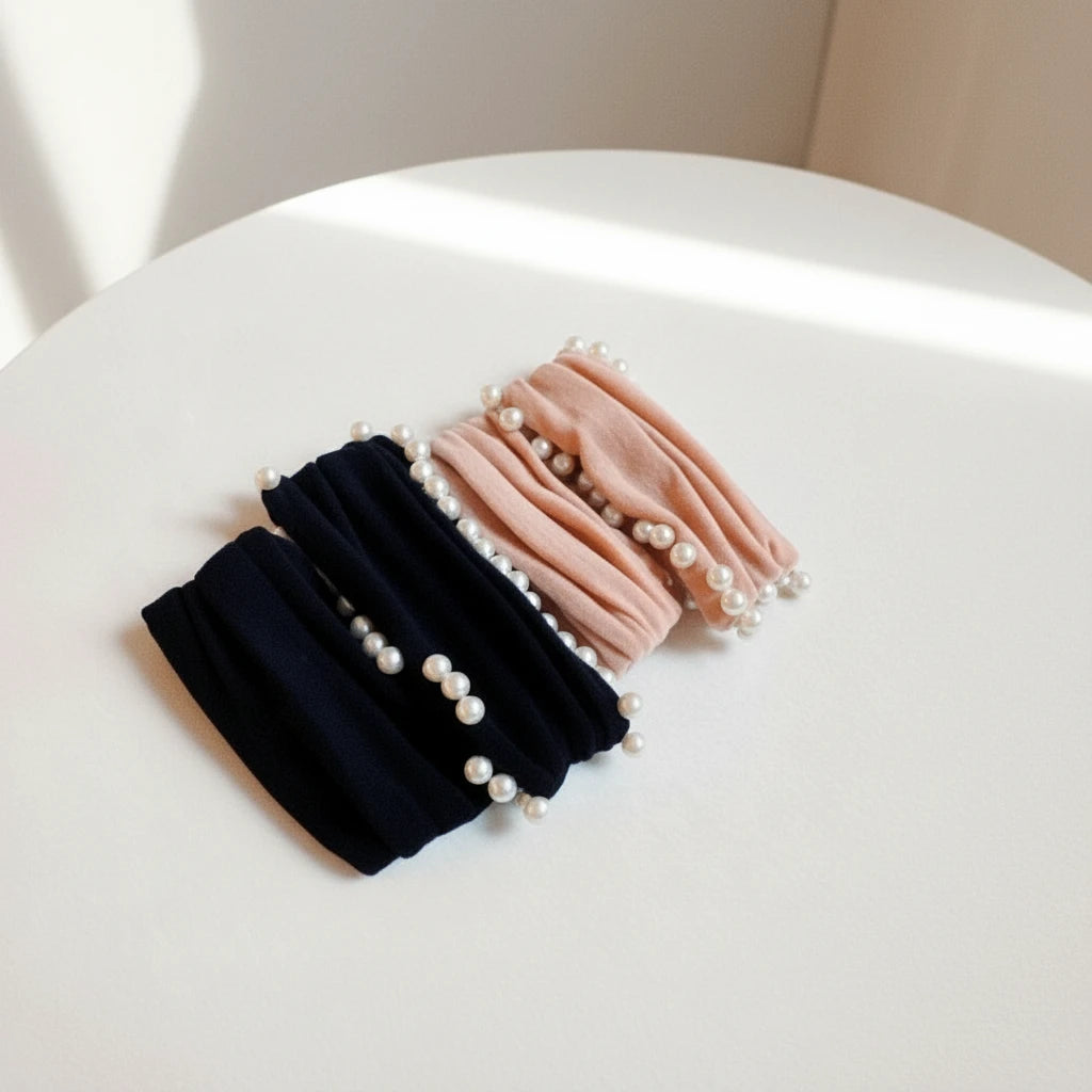 Pearl Hair Tie Set of 4